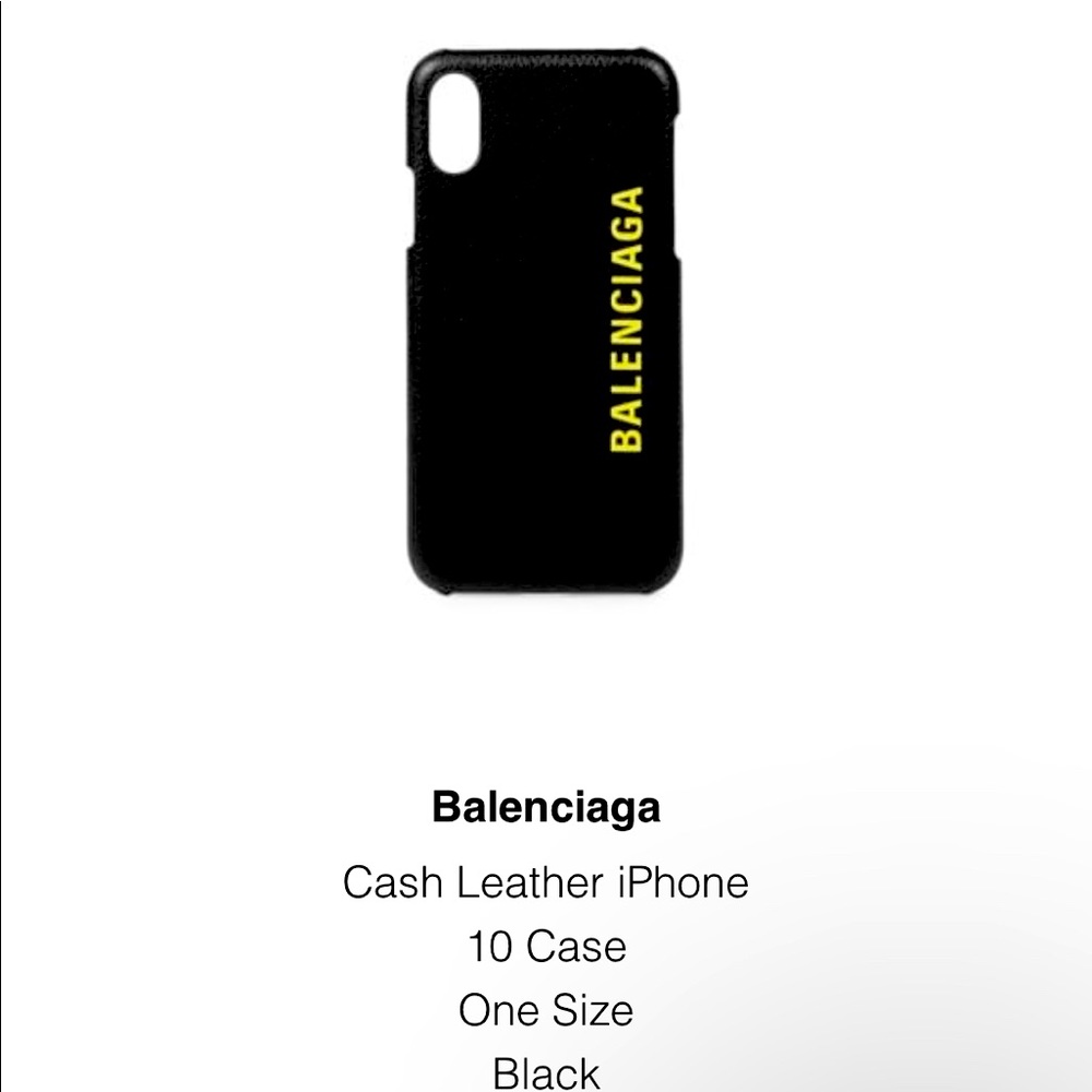 Brand New Balenciaga Iphone 10 leather phone case!